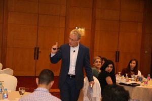 PR Smith engages discussions with the audience about SOSTAC Planning