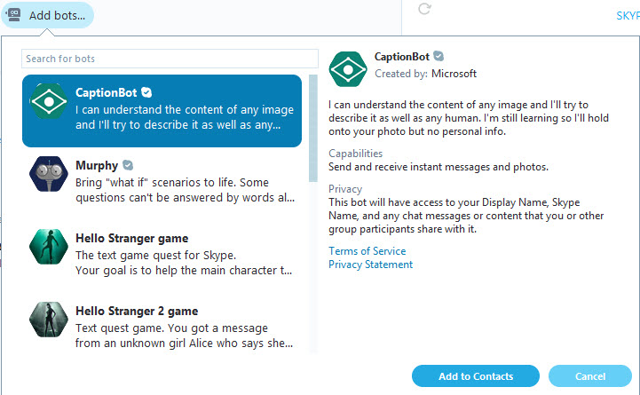 Skype's new bots