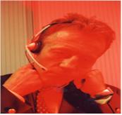 Tired worker making a call