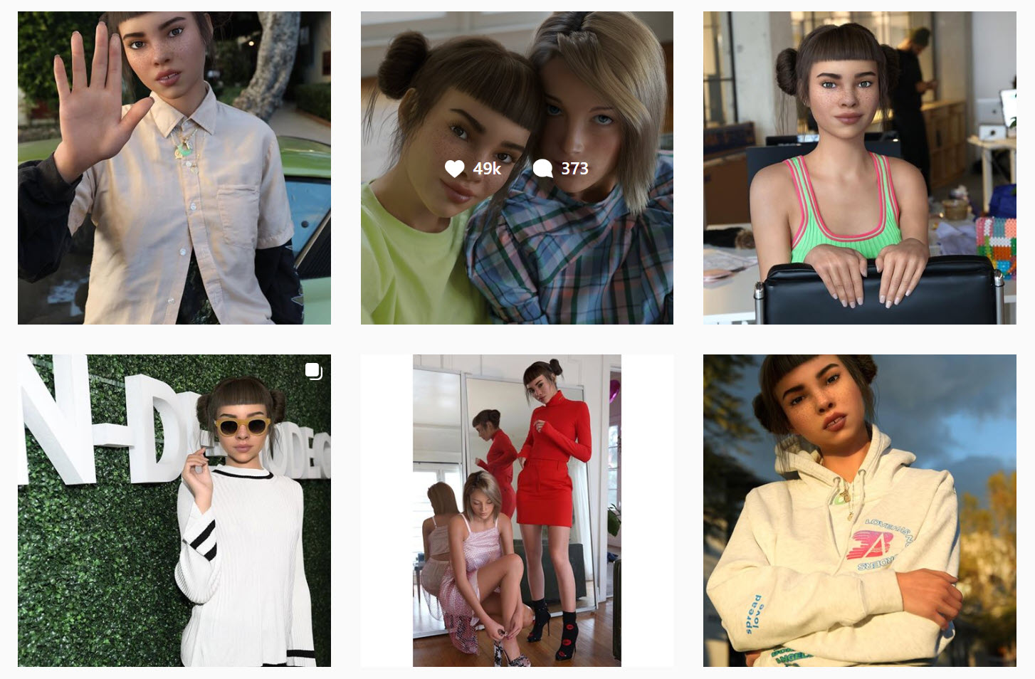 Montage of Lil Miquela