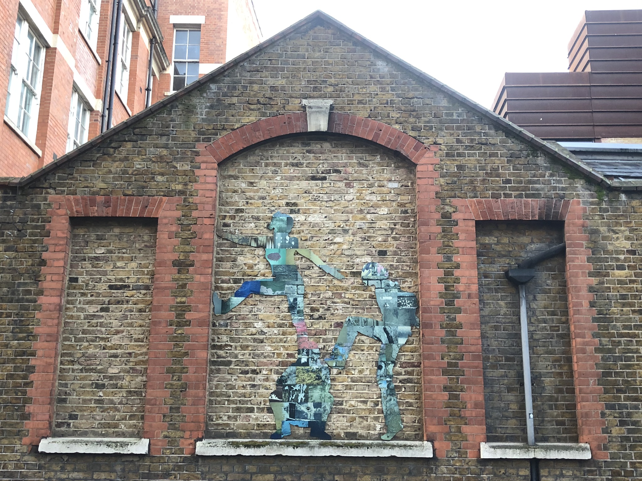 Brick Art in London - kids playing climbing, exploring 