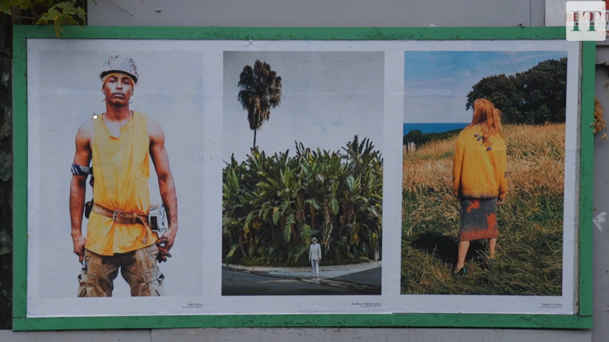 Empty poster site now a gallery for photographs