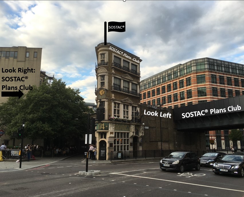 Abbot Inn, London with SOSTAC(r) Plans Club flag
