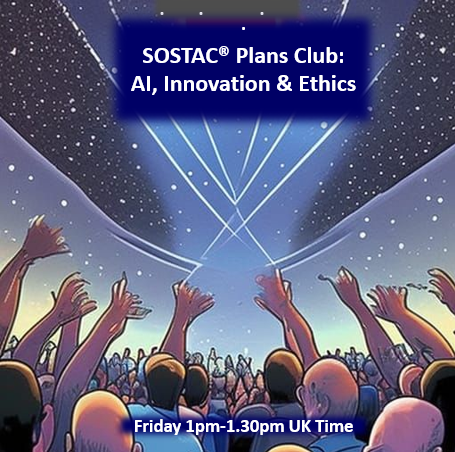 Crowd looking at SOSTAC(r) Plans Club sign in the sky