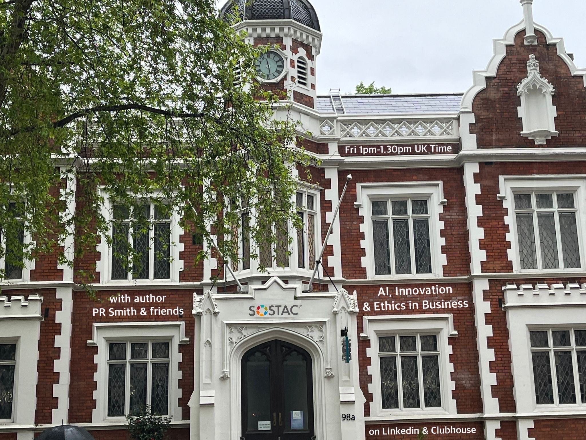 Red Bricked Large house with SOSTAC signs.