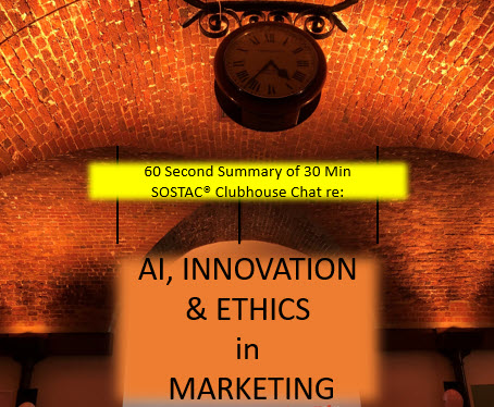 Cavern with screen saying: AI, Innovation & Ethics in Marketing 