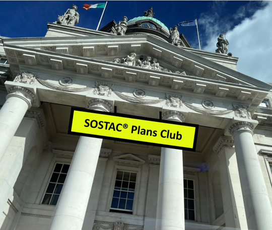 Customs House Dublin with SOSTAC banner