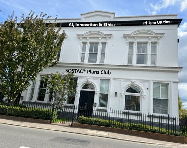 White Mansion with AI Sign