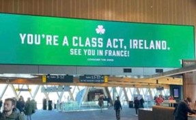 NZ Gambling company ad congratulating Ireland on her first ever test series win in NZ
